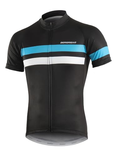 BERGRISAR Radtrikot Herren Kurzarm Rennrad Fahrrad Trikots, 8001blau, XX-Large von BERGRISAR