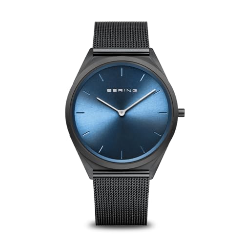 BERING Unisex Uhr Quarz Movement - Ultra Slim Collection mit Edelstahl und Saphirglas 17039-227 - 3 ATM von BERING