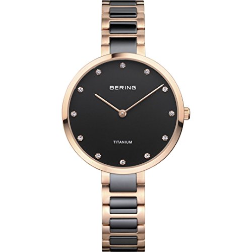 BERING Damen Uhr Quarz Movement - Titanium Collection mit FALSCH und Saphirglas 11334-762 Armbandsuhren - 5 ATM von BERING