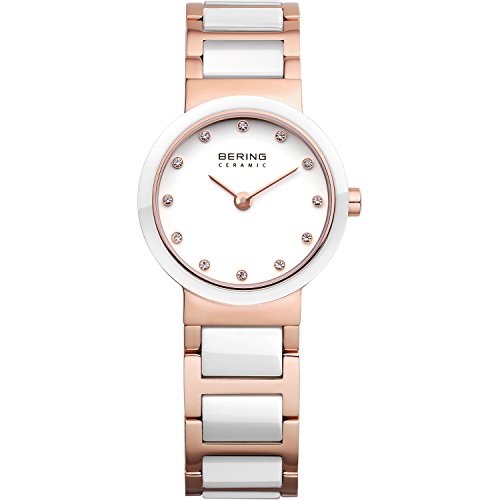 BERING Damen Uhr Quarz Movement - Ceramic Collection mit Edelstahl/Keramik und Saphirglas 10725-766 Armbandsuhren - 5 ATM von BERING