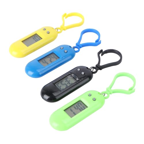 BESTYASH 4stücke Teiliges Schlüsselanhänger Digitaluhr Elektronische Taschenuhr Für Junge Mädchen Und Studenten Praktisch Und Farbenfroh Zum Befestigen An Rucksack Oder Gürtel BESTYASH 4stücke Teiliges Schlüsselanhänger Digitaluhr Elektronische Taschenuhr Für Junge Mädchen Und Studenten Praktisch Und Farbenfroh Zum Befestigen An Rucksack Oder Gürtel von BESTYASH