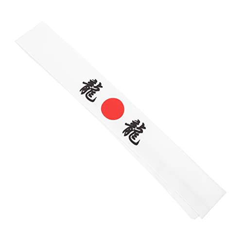 BESTonZON Samurai-Stirnband Japanisches Haarband Japan Krawatte Stirnband Schwarzes Karate-stirnband -koch-stirnbänder -koch-bandana Sachen Stirnband Kochmütze Baumwolle Halloween Weiß Mann von BESTonZON