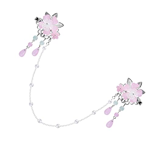 BESTonZON Kinder Kopfbedeckung Quasten Blumen Haarspange Quasten Haarnadel Haarschmuck Haarkette Chinesische Quasten Haarspangen Quasten Haarspange Quasten Blumen Haarnadel Cosplay von BESTonZON