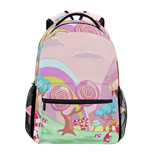 Regenbogen Lutscher Studentenrucksack Kinderrucksack Büchertasche Schülerrucksack mit Laptop Rucksäcke für die Reise Teen Mädchen Jungs von BEUSS