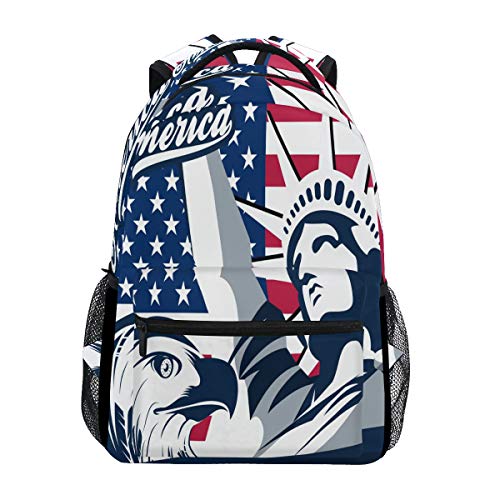 Usa Amerika Studentenrucksack Kinderrucksack Büchertasche Schülerrucksack mit Laptop Rucksäcke für die Reise Teen Mädchen Jungs von BEUSS