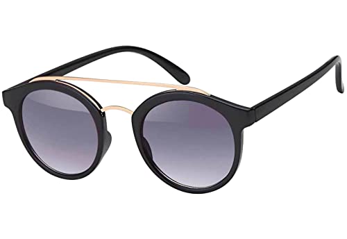 BEZLIT Damen Deppelsteg Designer Sonnenbrille Schwarz Gold von BEZLIT