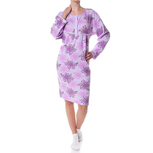 BEZLIT Damen Nachthemd Schlafshirt Nighty Sleepshirt Negligee 21692 Lila L von BEZLIT