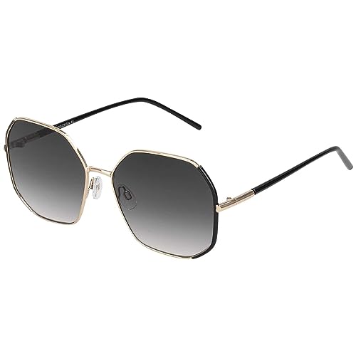 BEZLIT Damen Sonnenbrille Eckige Form Gold-Schwarz von BEZLIT