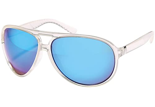 BEZLIT Damen Sonnenbrille Rundglas Designer Blau Weiß von BEZLIT