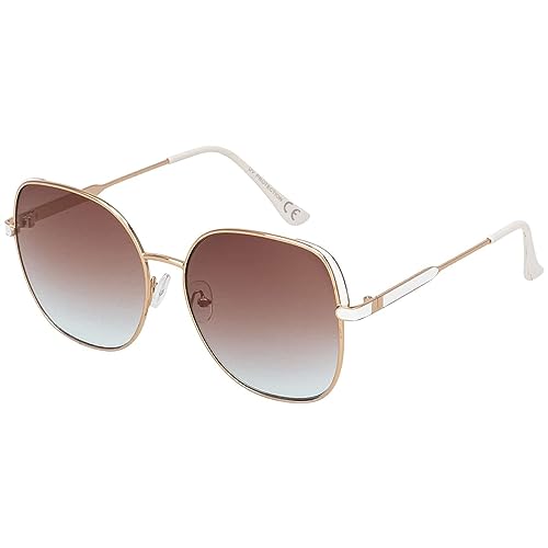 BEZLIT Damen Sonnenbrille Rundglas Designer Gold-Weiß von BEZLIT