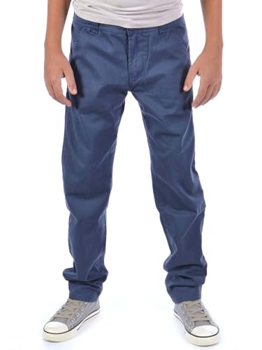 BEZLIT Jungen Chino Kinder Hose Röhre Straight Fit Stretch 30315 Blau 140 von BEZLIT