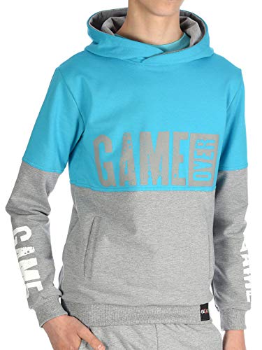 BEZLIT Jungen Kinder Hoodie Game Over 30043 Blau Türkis 122 von BEZLIT