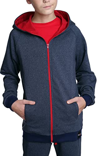 BEZLIT Jungen Sweatjacke mit Kapuze meliert Blau 164 von BEZLIT