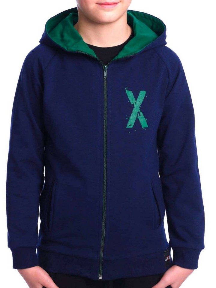 BEZLIT Kapuzensweatjacke Jungen Sweatjacke mit Rücken Print (1-tlg) Sweatshirt mit Kapuze Kängurutasche Hoodie mit Print von BEZLIT