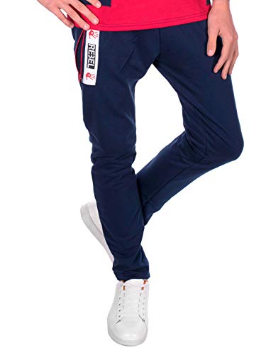 BEZLIT Kinder Jungen Freizeit Sport Trainings Stoff Jogging Sweat Hose 30144 Navy 128 von BEZLIT