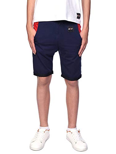 BEZLIT Kinder Jungen Shorts Kurze-Hose Bermuda Capri-Short Hosen Strech 30069 Navy-Rot 152/158 von BEZLIT