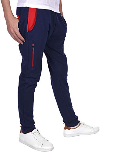 BEZLIT Kinder Jungen Sport Freizeit Stoff Jogging Sweat Hose 30143 Navy-Rot 104 von BEZLIT