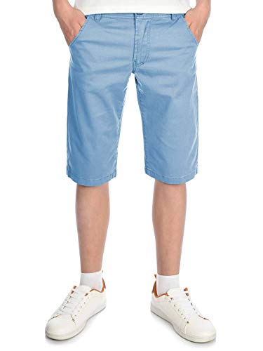 BEZLIT Kinder Kurze-Hose Jungen Chino-Shorts Capri-Shorts Bund Verstellbar Kinder-Shorts 30057 Hellblau 128 von BEZLIT