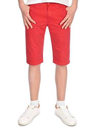 BEZLIT Kinder Kurze-Hose Jungen Chino-Shorts Capri-Shorts Bund Verstellbar Kinder-Shorts 30057 Rot 152 von BEZLIT