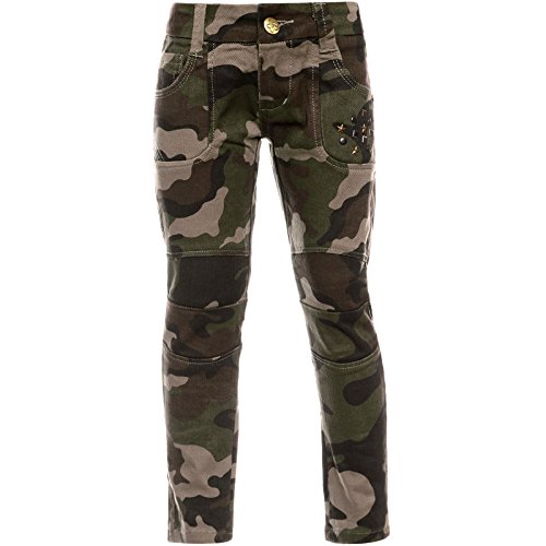 BEZLIT Madchen Camouflage Chino Hose Verstellbaren Bund Nieten 21879 Braun(51) 92 bis 98 cm / 4 Jahre von BEZLIT