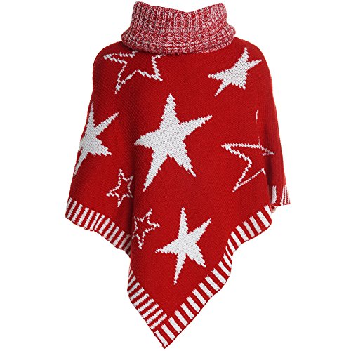 BEZLIT Mädchen Strick Poncho Mädchen Schalkragen Rollkragen Kinder Winter 20562 Rot Größe 116 BEZLIT Mädchen Strick Poncho Mädchen Schalkragen Rollkragen Kinder Winter 20562 Rot Größe 116 von BEZLIT