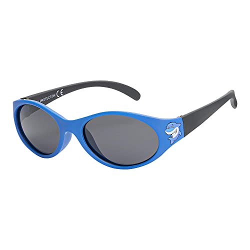 Kinder Freizeit Sonnen Brille Designer 30457 Blau-Schwarz von BEZLIT