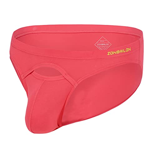 BIATWOWR Herren Bikini-Slip aus Bambusfaser Top Fly Atmungsaktiv Komfortabel Große Pouch Beule Weiche Unterwäsche M von BIATWOWR