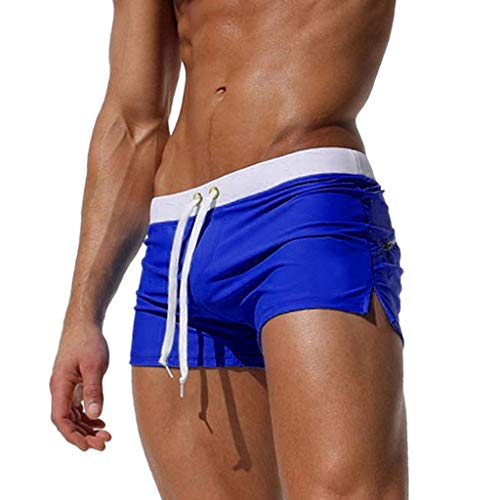 BIBOKAOKE Badehose Herren Kurz Eng Sexy Badeshorts Kurze Schwimmhose Badeslip Drawstring Schwimm-Shorts Wassersport kurz eng anliegend Badeslip Badehose Surfshorts Badeshorts Herren, Dunkelblau17 von BIBOKAOKE