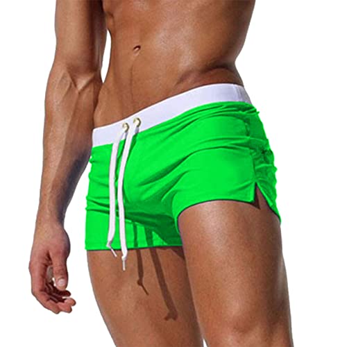 BIBOKAOKE Badehose Herren Slipform,Mode Camouflage Swimming Swim Briefs Summer Urlaub Hawaii Beach Pants Trunks Badepants Niedrige Taille Bikinihose U Konvexen Beutel Schwimmwear Surfen Hose von BIBOKAOKE