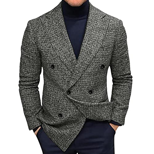 BIBOKAOKE Herren Business Anzug Britischer Stil Sakko Jacket Regular Fit Blazer Schwalbenschwanz Anzug Modern Luxus Anzugjacke Umlegekragen Frack Herrenanzug Leichte Mantel Anzug-Jackett von BIBOKAOKE