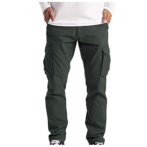 BIBOKAOKE Herren Cargo Hose Lange Regular Fit Cargohose Lässige Arbeitshose Combat Tactical Hosen Freizeithose Frachthose Wanderhose Trekkinghose Men Pants Outdoorhose Streetwear Trouser von BIBOKAOKE