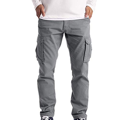 BIBOKAOKE Herren Cargo Hose Lange Regular Fit Cargohose Lässige Arbeitshose Combat Tactical Hosen Freizeithose Frachthose Wanderhose Trekkinghose Men Pants Outdoorhose Streetwear Trouser von BIBOKAOKE