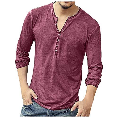 BIBOKAOKE Herren Langarm V Ausschnitt Lange Muscle Shirt Sommer Einfarbig Freizeithemden Regular Slim Fit Langarmshirts Dünne Atmungsaktiv Casual Fitness Sport Langärmeliges Tops Oberteil von BIBOKAOKE