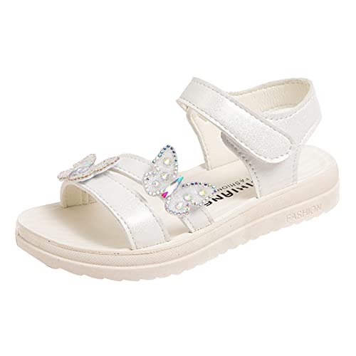 BIBOKAOKE Sandalen Mädchen 31 Sommerschuhe Rutschfeste Outdoorsandalen Kinder Schuhe Atmungsaktive Sandaletten Sommer Strandsandalen Flache Sandalen Open Toe Freizeitsandale Prinzessin Schuhe von BIBOKAOKE