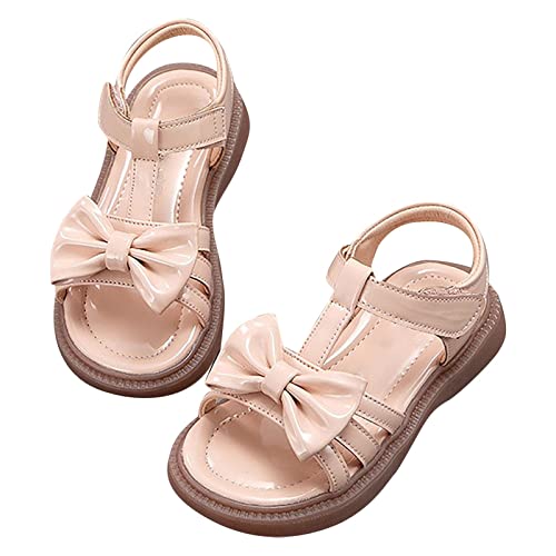 BIBOKAOKE Sandalen Mädchen 35 Sandaletten Rutschfeste Outdoorsandalen Kinder Schuhe Freizeit Sommerschuhe Open Toe Riemchensandalen Flache Sandalen Sommer Strandsandalen Prinzessin Schuhe von BIBOKAOKE