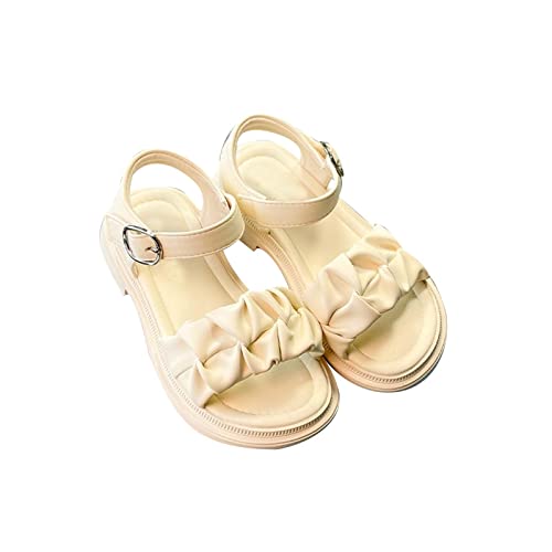 BIBOKAOKE Sandalen Mädchen 36 Sandaletten Sommer Strandsandalen Flache Sandalen Atmungsaktive Sommerschuhe Open Toe Riemchensandalen Kinder Schuhe Rutschfeste Outdoorsandalen Prinzessin Schuhe von BIBOKAOKE