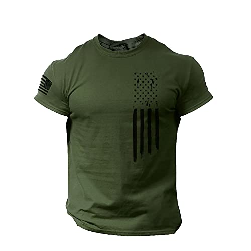 BIBOKAOKE T-Shirt Herren Klassischer Rundhals Muscle Shirt Vintage Bedrucktes Kurzarm Slim Fit Sommer Freizeit Tshirts Fitness Sportshirts Alltag Business Arbeit Kurzarmshirt Männer Tops von BIBOKAOKE