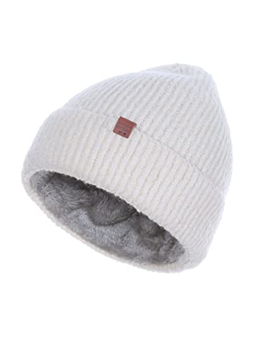 BICKLEY + MITCHELL Women's Super Soft and Cozy Womens with Faux-Fur Lining 2018-01-10-17 Beanie Hat, Linen, One Size von Bickley & Mitchell