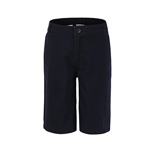 BIENZOE Jungen Baumwolle Schuluniformen Köper Bermuda Kurze Hose Marine Größe 10 von BIENZOE