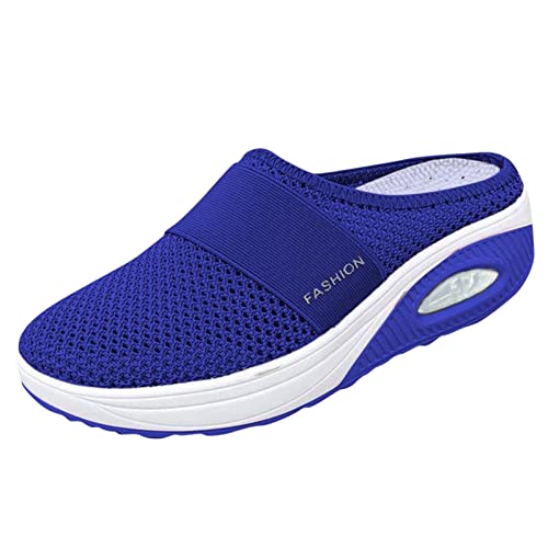 BIISDOST Clogs Damen Orthopädische Slip-On Orthopädische Schuhe Freizeitschuhe mit Plateau Walkingschuhe Halbschuhe rutschfest Sportschuhe Pantoletten Atmungsaktiv Freizeit Flache Schuhe von BIISDOST