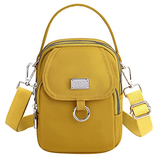 BIISDOST Crossbody-Geldbörsen für Frauen Lässige Umhängetasche mit verstellbarem Riemen Umhängetasche Dirndl Taschen Damen (Gold, One Size) von BIISDOST