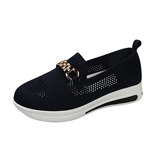 BIISDOST Damen Schuhe Freizeitschuhe Klassisch Walking Shoe Slip-on Sneaker Sommer Halbschuhe Atmungsaktiv Laufschuhe Mesh Walkingschuhe Leicht Turnschuhe Leicht Arbeitsschuhe Klassisch Joggingschuhe von BIISDOST