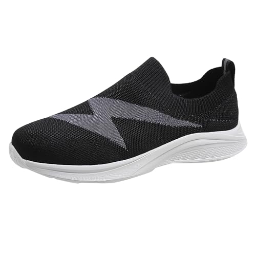 BIISDOST Damen-Sommer-Mesh-atmungsaktive leichte Laufschuhe und Sport-Einzelschuhe Damen Walking Schuhe (Black, 36) von BIISDOST