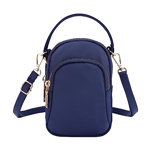 BIISDOST Damen-Umhängetasche, leichte Umhängetasche, Handy-Headset-Tasche Schule Taschen Jungs (Blue, One Size) von BIISDOST