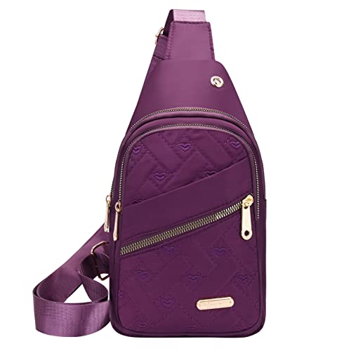 BIISDOST Frauen Umhängetasche Mode Dekoration Muster Praktische Große Kapazität Leichte Zipper Waistpack Taschen Für (PP2, One Size) von BIISDOST