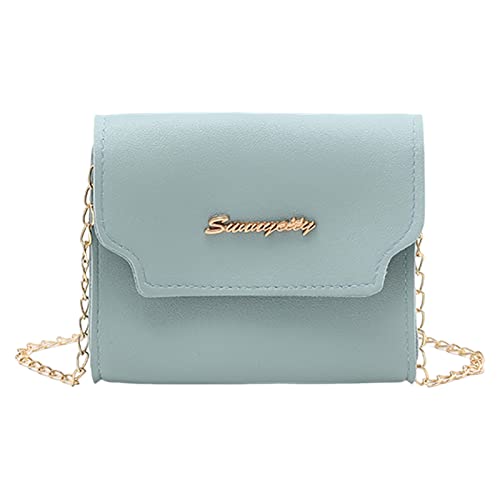 BIISDOST Frauen Umhängetasche Mode Einfachen Und Frischen Stil Kette Schnalle Praktische Umhängetasche Henkel Für Taschen Schwarz (Blue, One Size) von BIISDOST