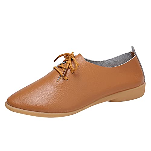 BIISDOST Freizeitschuhe Damen Sommerschuhe Elegant Halbschuhe Runde Zehe Flache Schuhe Leichte Damenschuhe Atmungsaktive Bootsschuhe Klassisch Einzelschuhe Casual Loafers Slip-On Walkingschuhe von BIISDOST