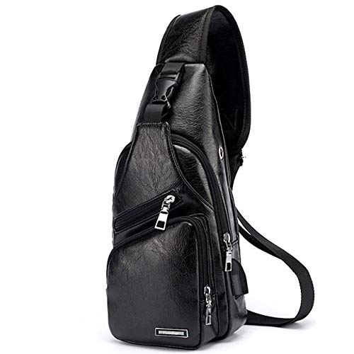 BIISDOST Geladene Umhängetasche für Herren Sporttasche Chest Outdoor-Taschen-Paket US Weste Mit Taschen (Blac, One Size) von BIISDOST
