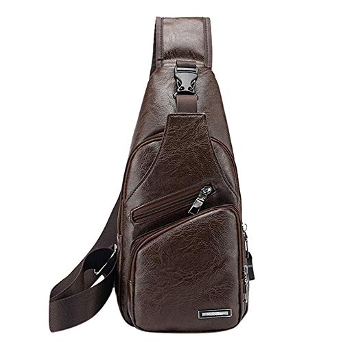 BIISDOST Geladene Umhängetasche für Herren Sporttasche Chest Outdoor-Taschen-Paket US Weste Mit Taschen (Coffee, One Size) von BIISDOST