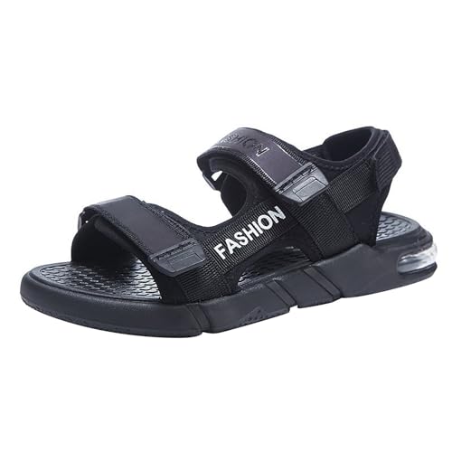 BIISDOST Herren Sandalen Sport Sommer Strand Hausschuhe Schiebe Outdoor Remote Hausschuhe Sandalen Herren Schuhe 44 Weit (Black, 41) von BIISDOST